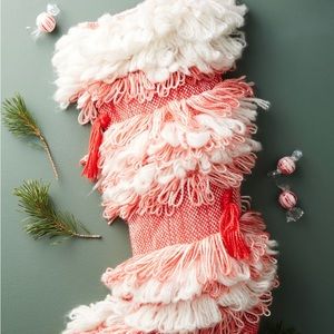 Anthropologie Peppermint Layered Loop Stocking